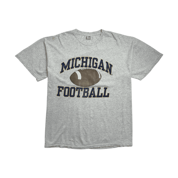 (XXL) Vintage Michigan Football Tee Light Grey | Vitnage Clothing Store Canada