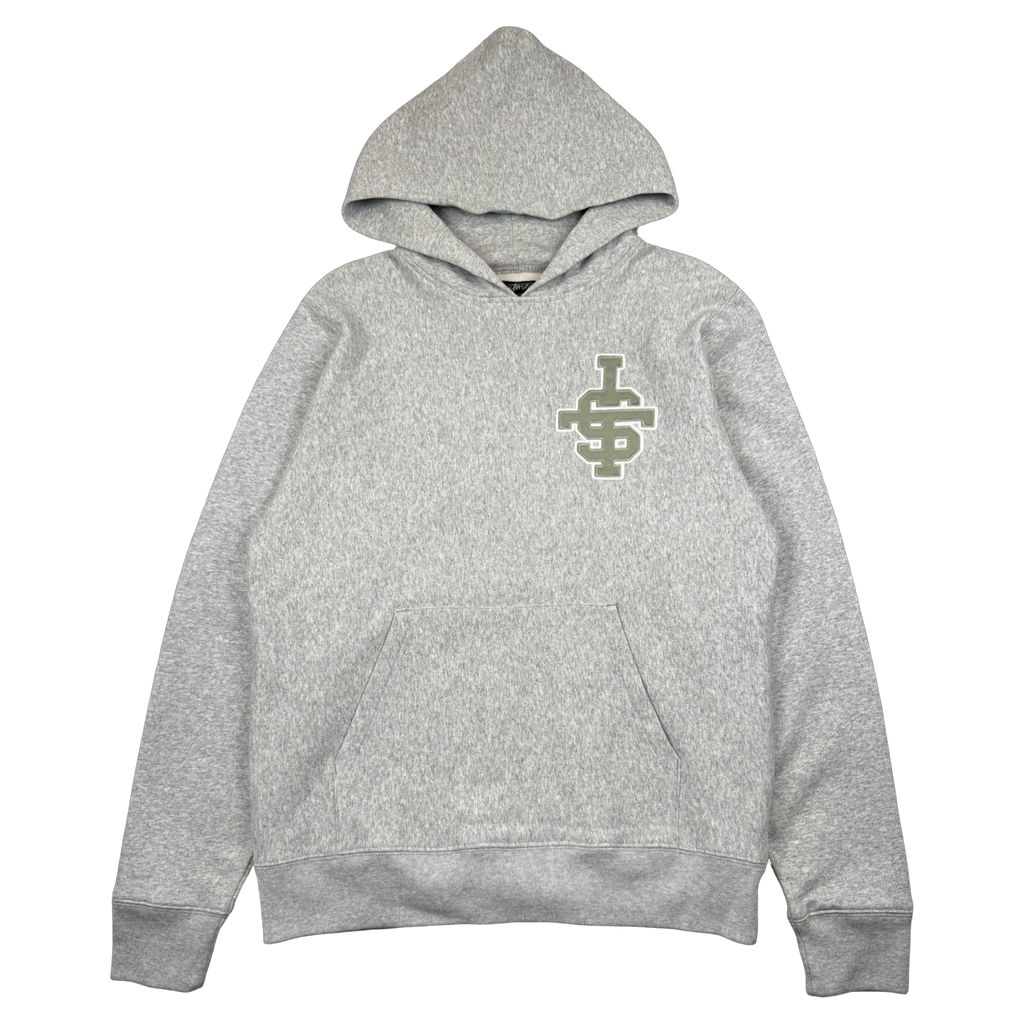Vintage Stussy SS Varsity Logo Hoodie Heather Grey