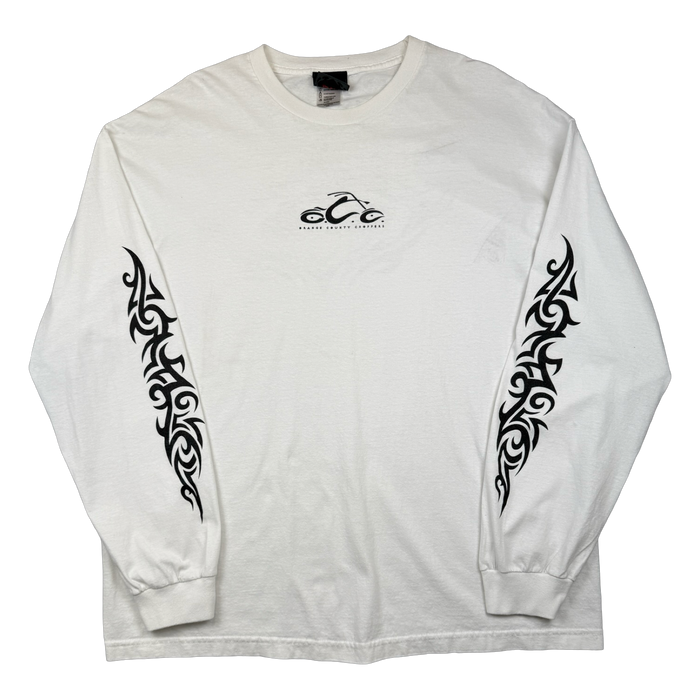 Vintage Orange County Choppers Tribal Sleeve L/S Tee White | Vitnage Clothing Store Canada