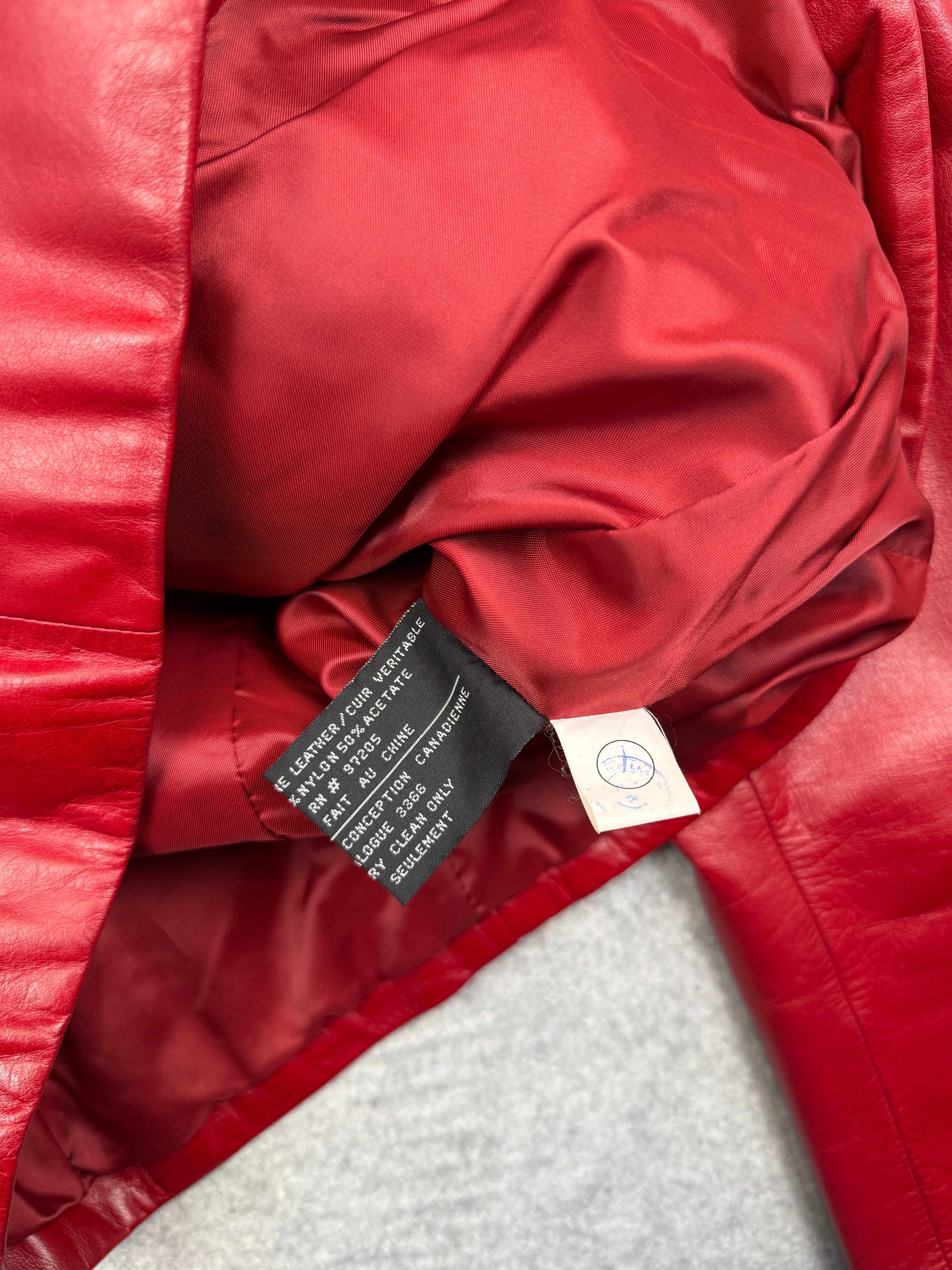 Women’s Vintage Danier Leather Jacket Red (USED)