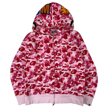 BAPE Big ABC Camo Shark Full Zip Hoodie Pink (USED)