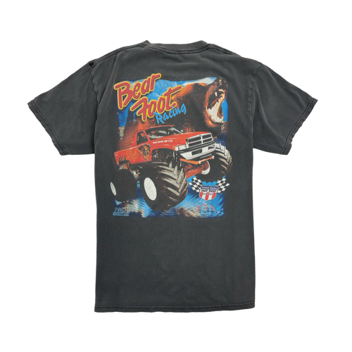 (S) Vintage 90s Bear Foot Monster Truck Racing Tee Black | Vintage Clothing Store Canada