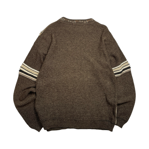 Vintage Protege 3D Textured Knit Sweater Brown | Vintage Clothing Store Canada