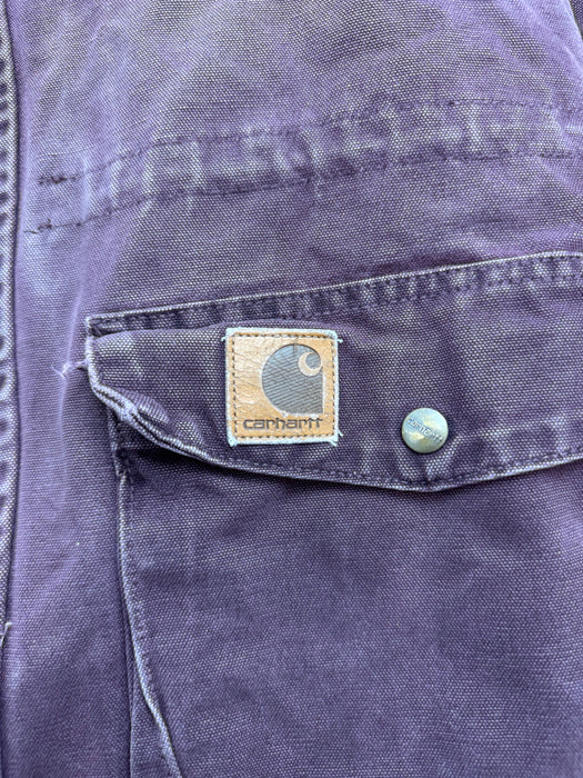 Vintage Carhartt Chore Jacket Burgundy | Vitnage Clothing Store Canada