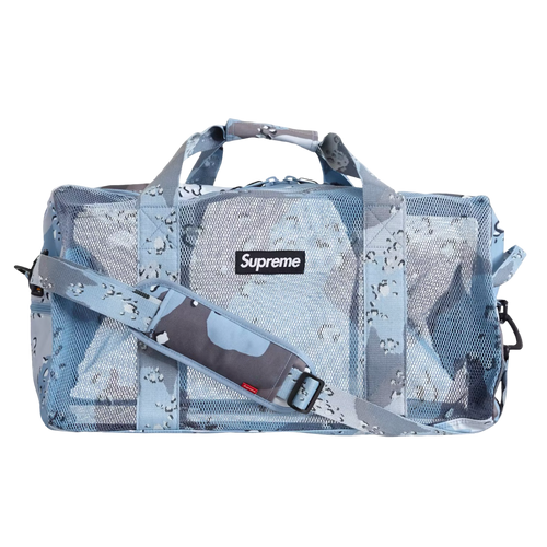 Supreme Big Duffle Bag Blue Camo SS20 (USED) | Vintage Clothing Store Canada