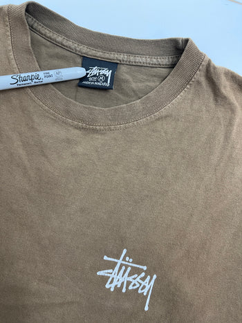 Stussy Basic Pigment Dyed Tee Brown (USED)