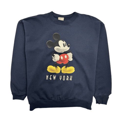 (S) Vintage Mickey Mouse New York Sweatshirt Navy | Vintage Clothing Store Canada