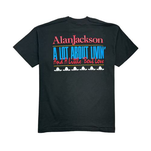 (L) Vintage '93 Alan Jackson Tee Black | Vintage Clothing Store Canada