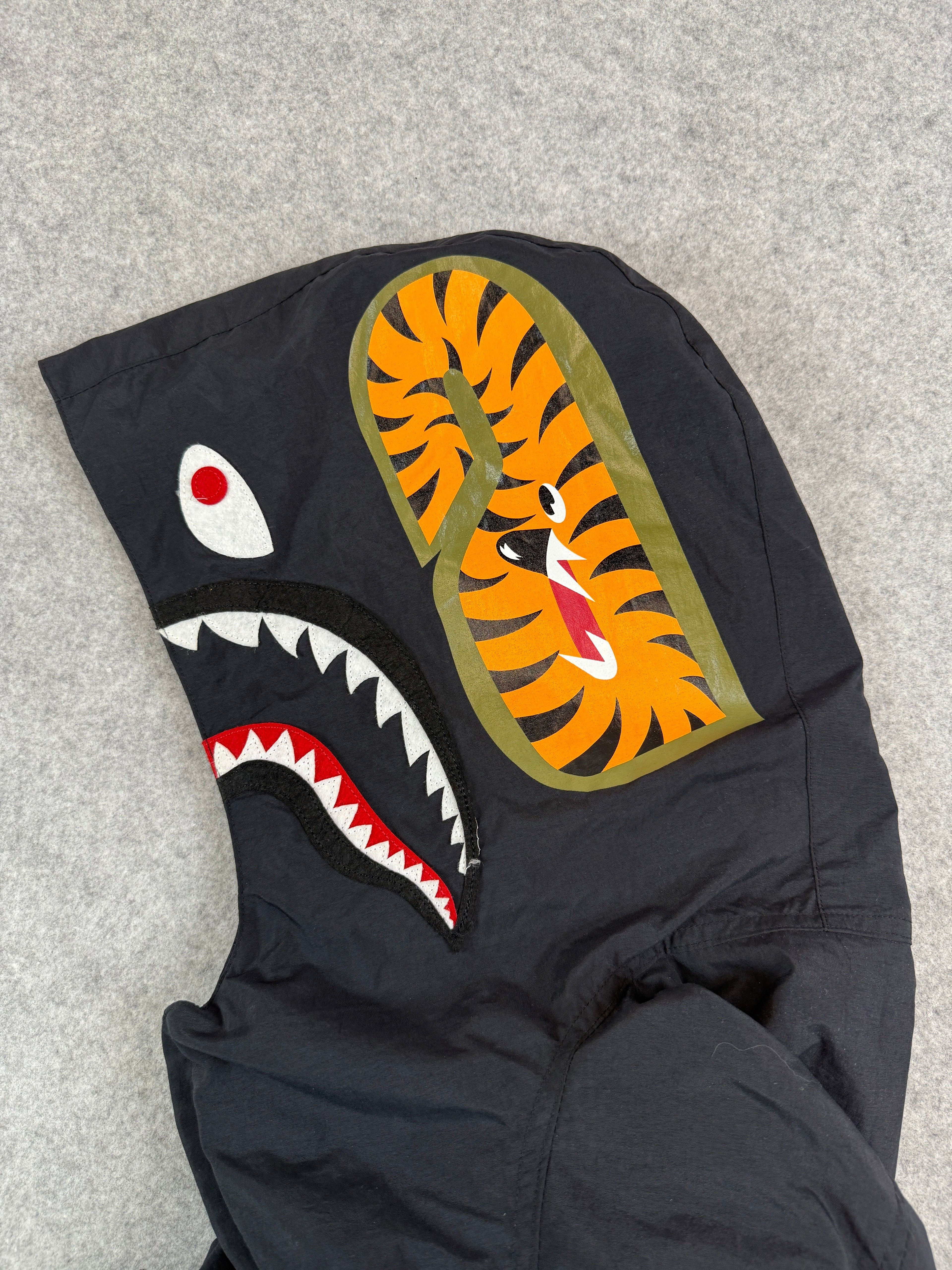 BAPE Shark Hooded Anorak Jacket Black (USED)