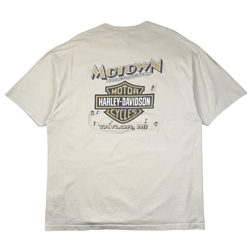 Vintage Harley Davidson Motown Tee Beige