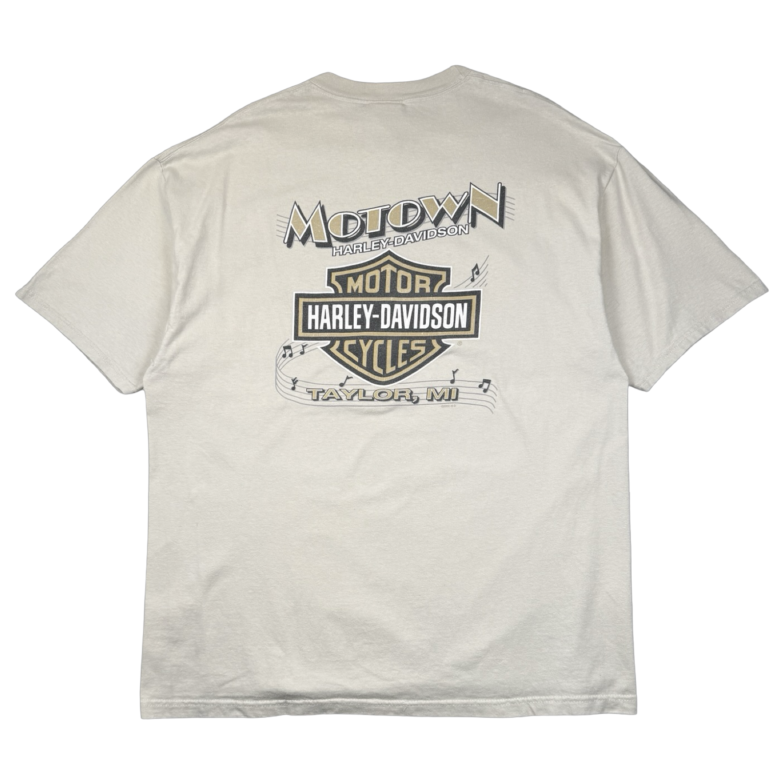 Vintage Harley Davidson Motown Tee Beige