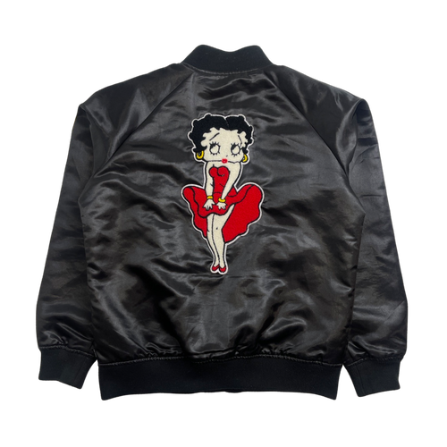 Supreme Betty Boop Satin Club Jacket Black (USED) | Vintage Clothing Store Canada