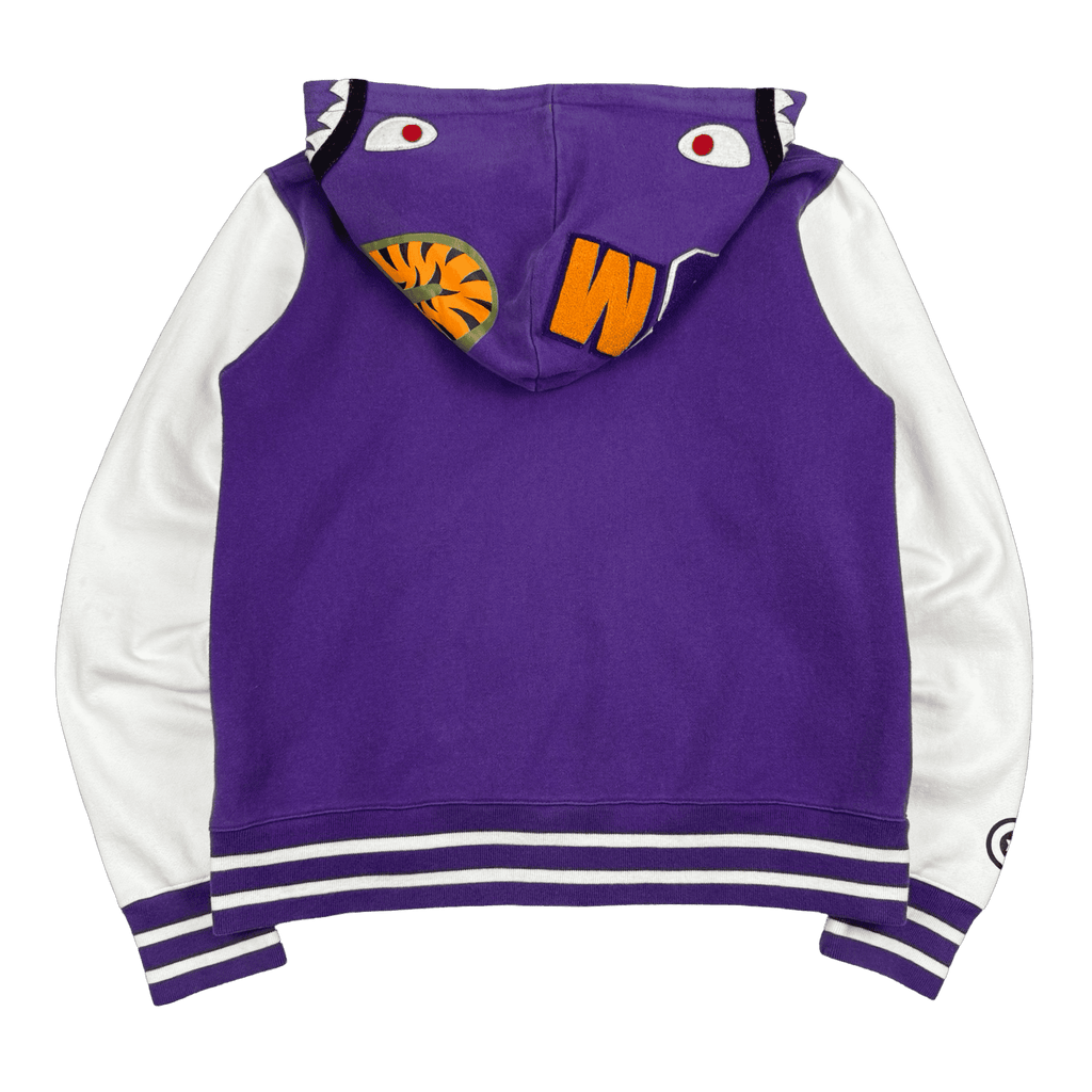 BAPE Varsity Shark Jacket Purple (USED)