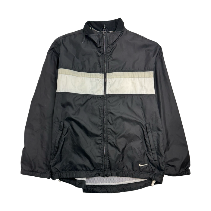 Vintage 90s Nike ZIp-Up Windbreaker Jacket Black | Vitnage Clothing Store Canada