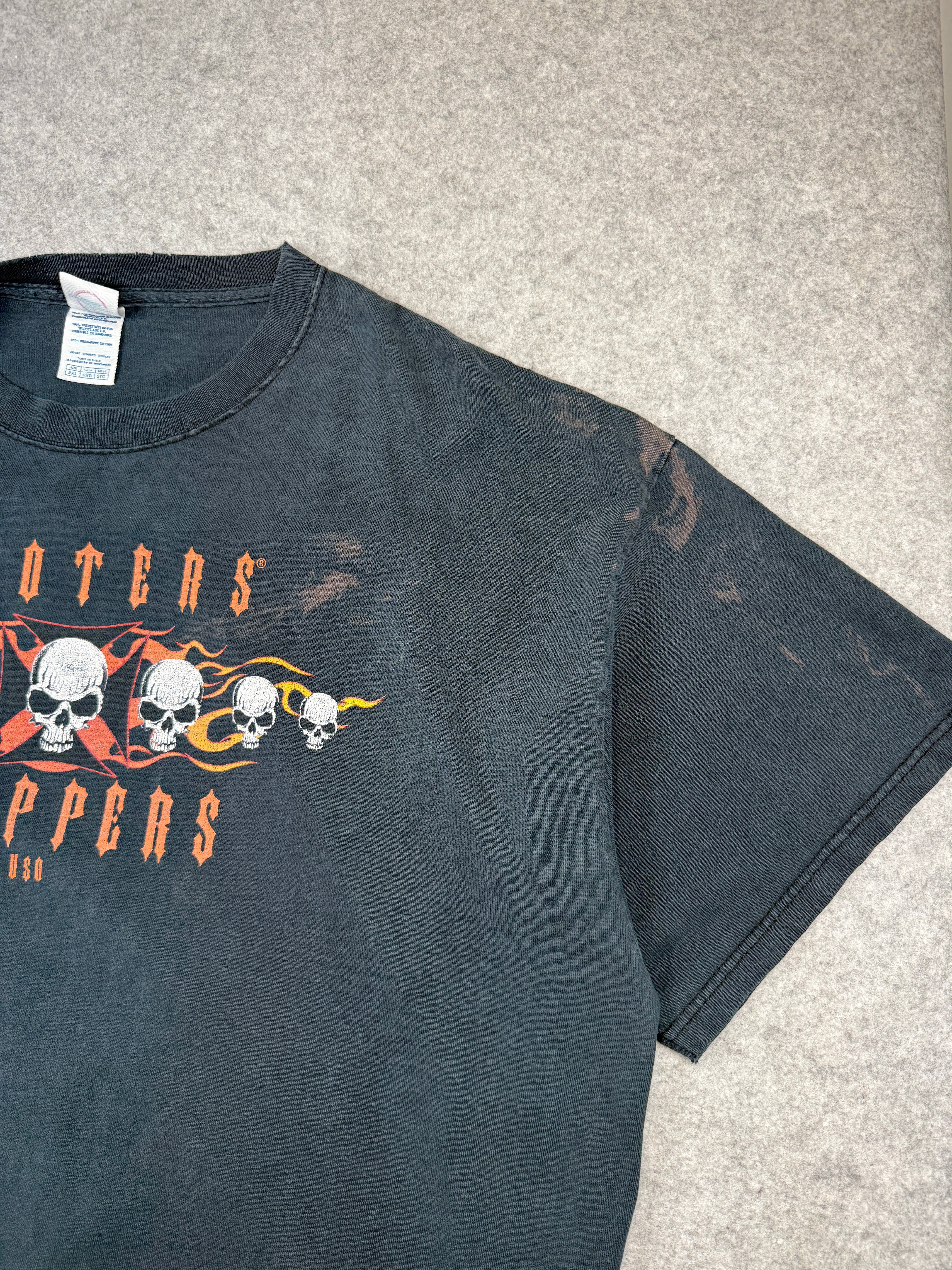 Vintage Hooters Choppers Skulls Tee Black