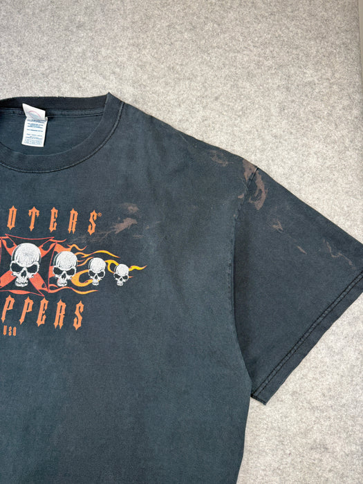 Vintage Hooters Choppers Skulls Tee Black | Vitnage Clothing Store Canada
