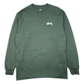 Vintage Stussy Golden 8 Ball L/S Tee Pine Green
