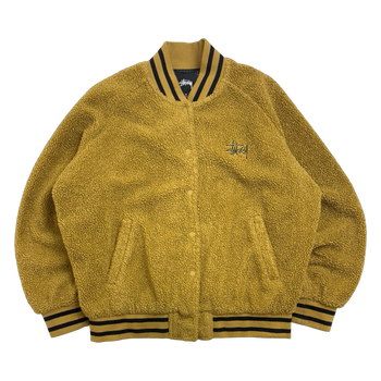 Stussy Logo Fleece Jacket Brown (USED)