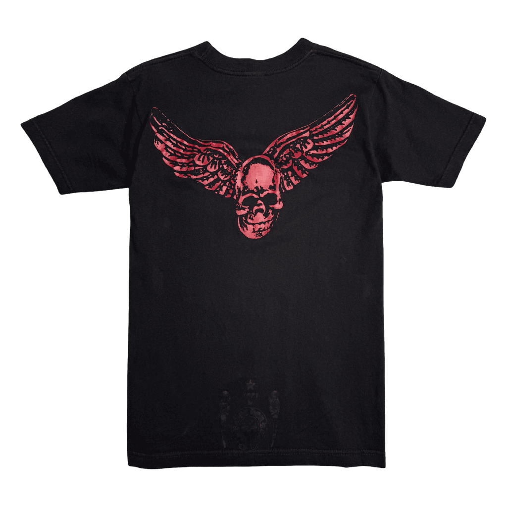 Vintage Chrome Hearts Foti Skull Wing Pocket Tee Black/Red