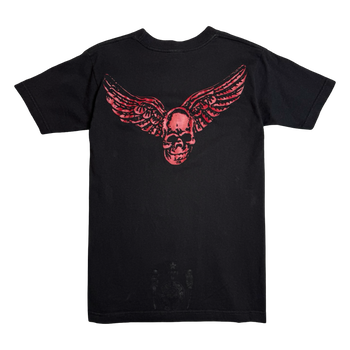 Vintage Chrome Hearts Foti Skull Wing Pocket Tee Black/Red
