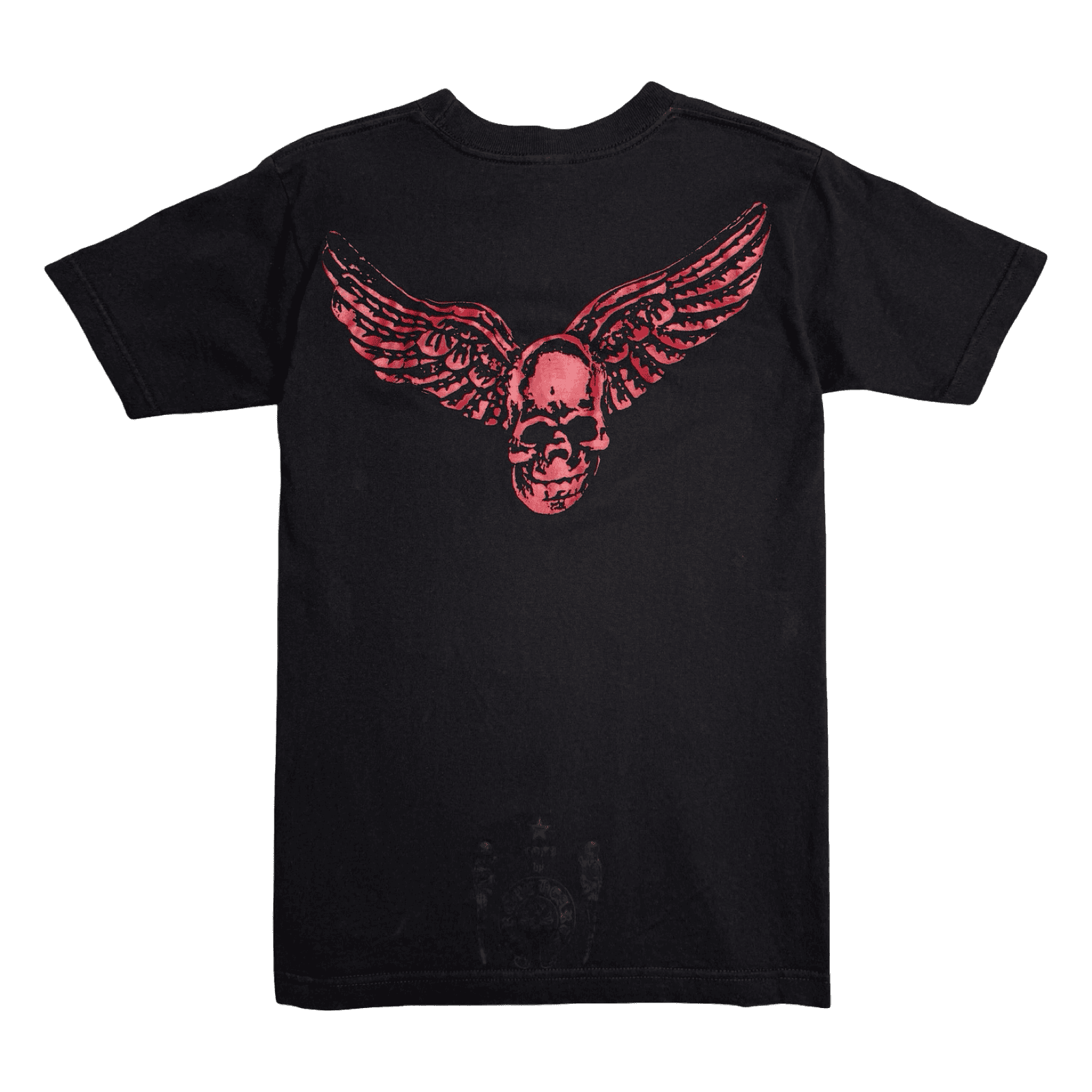 Vintage Chrome Hearts Foti Skull Wing Pocket Tee Black/Red