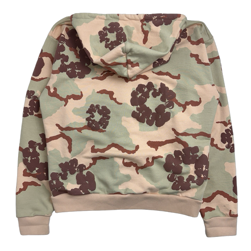Denim Tears The Cotton Wreath Zip Up Hoodie Tan Camo (USED) | Vintage Clothing Store Canada