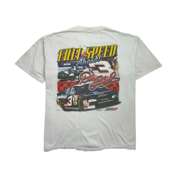 (XL) Vintage Dale Earnhardt Full Speed Nascar Tee White | Vitnage Clothing Store Canada