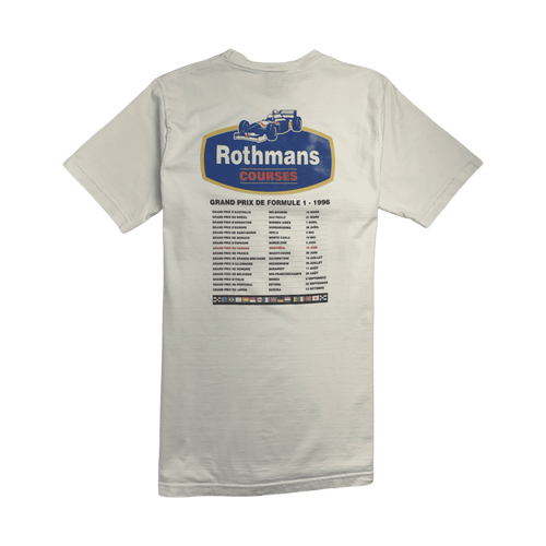 (L) Vintage '96 Rothmans Formula 1 Tee White | Vintage Clothing Store Canada