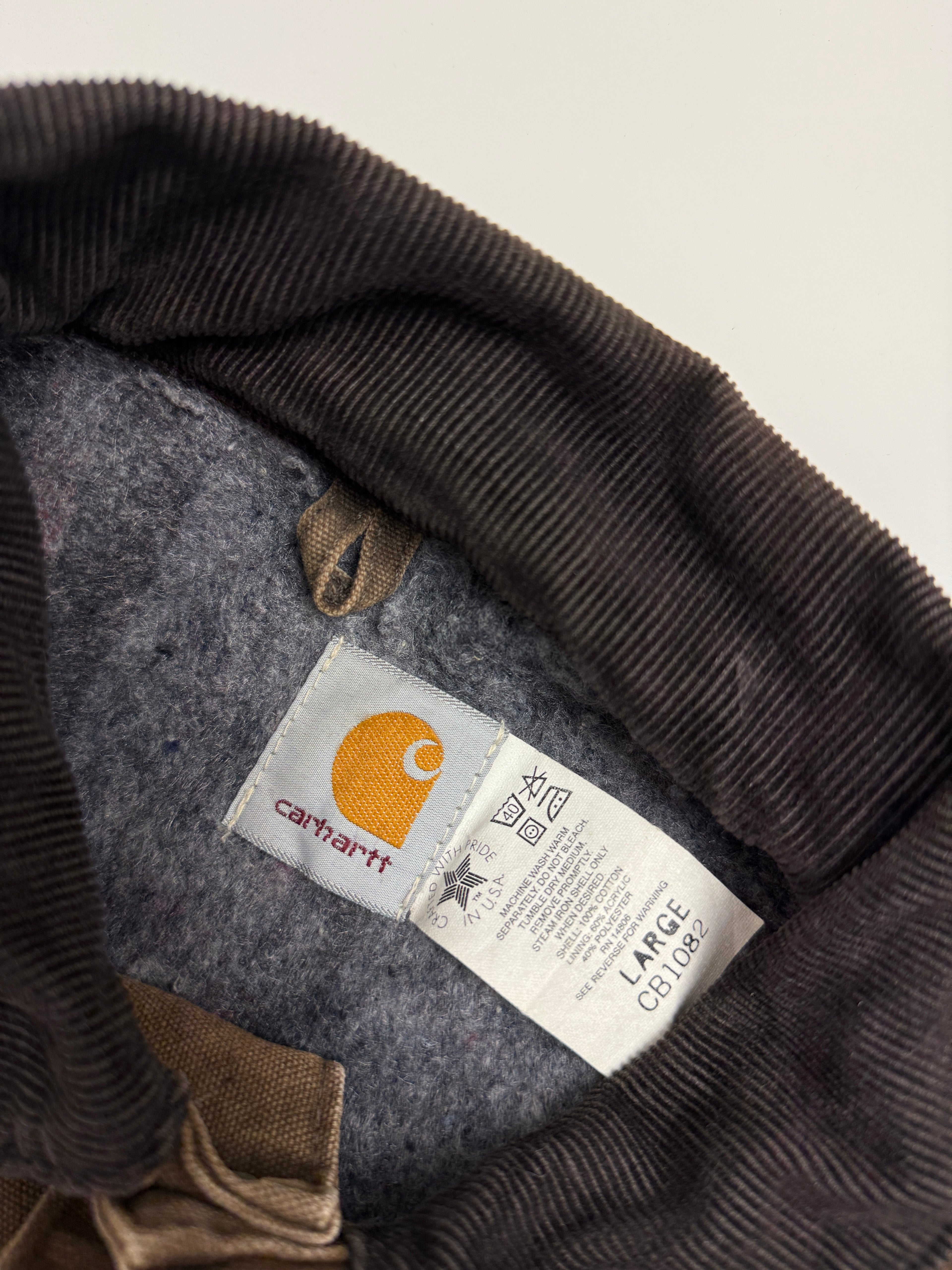 Vintage 90s Carhartt Chore Work Jacket Brown