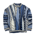 Vintage Tosani 3D Textured Knit Sweater Blue