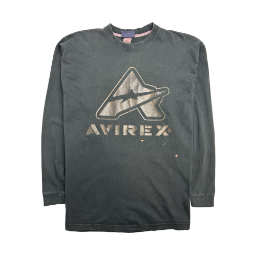 Vintage Y2k Avirex L/S Tee Black | Vintage Clothing Store Canada