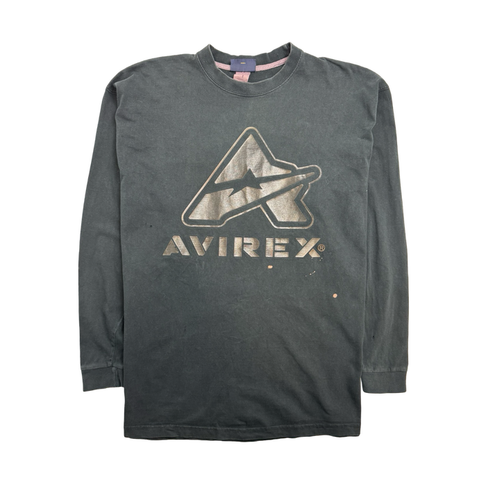 Vintage Y2k Avirex L/S Tee Black | Vitnage Clothing Store Canada