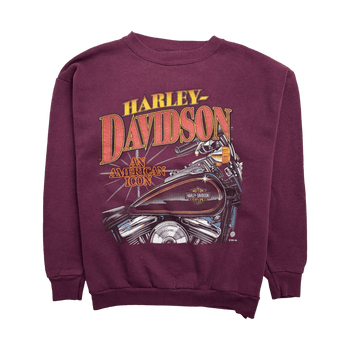 (S) Vintage '95 Harley Davidson Sweatshirt Burgundy