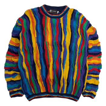 Vintage Tundra Coogi Style 3D Knit Multi