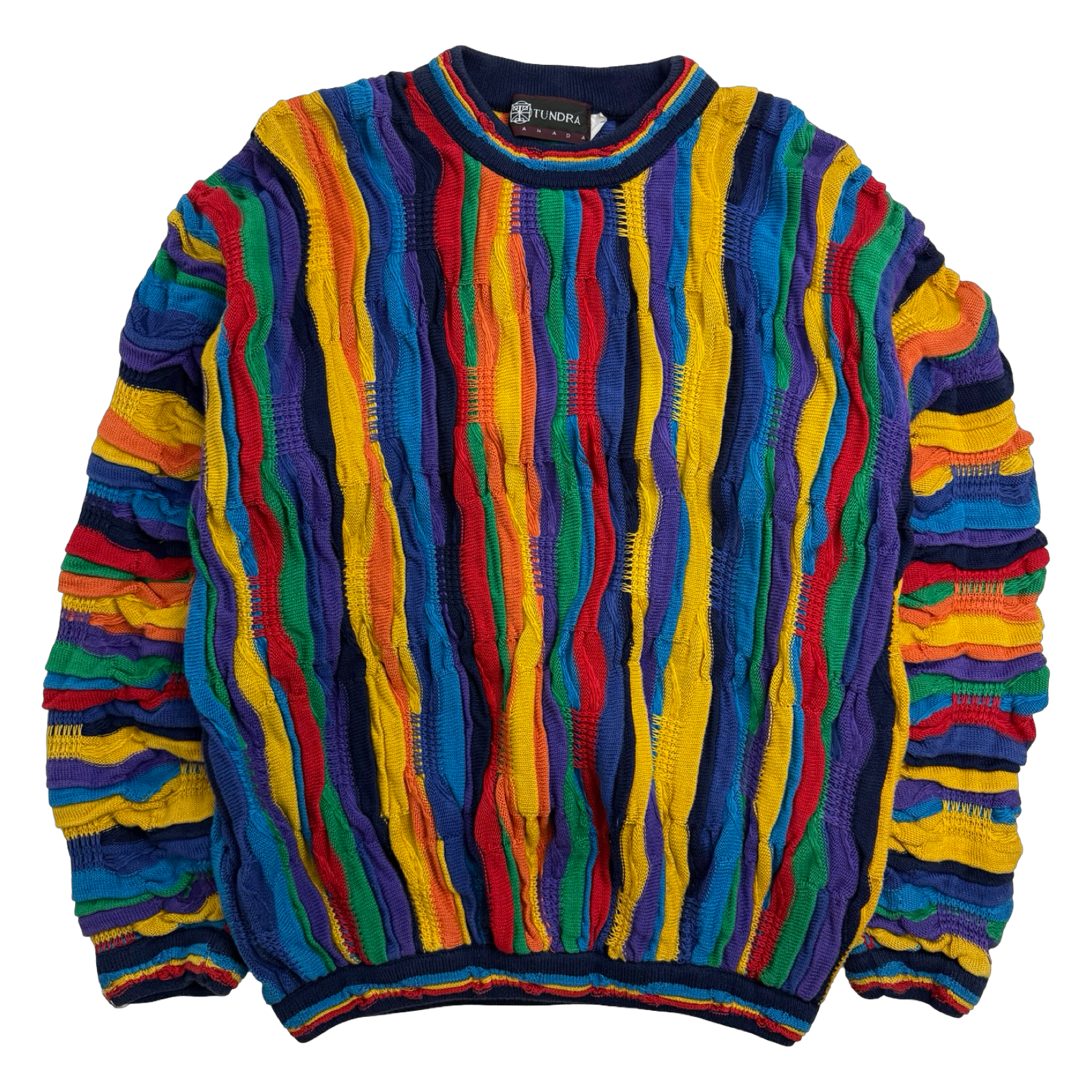 Vintage Tundra Coogi Style 3D Knit Multi