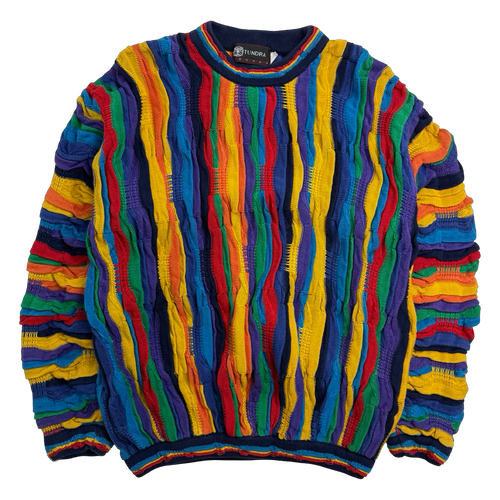 Vintage Tundra Coogi Style 3D Knit Multi | Vintage Clothing Store Canada