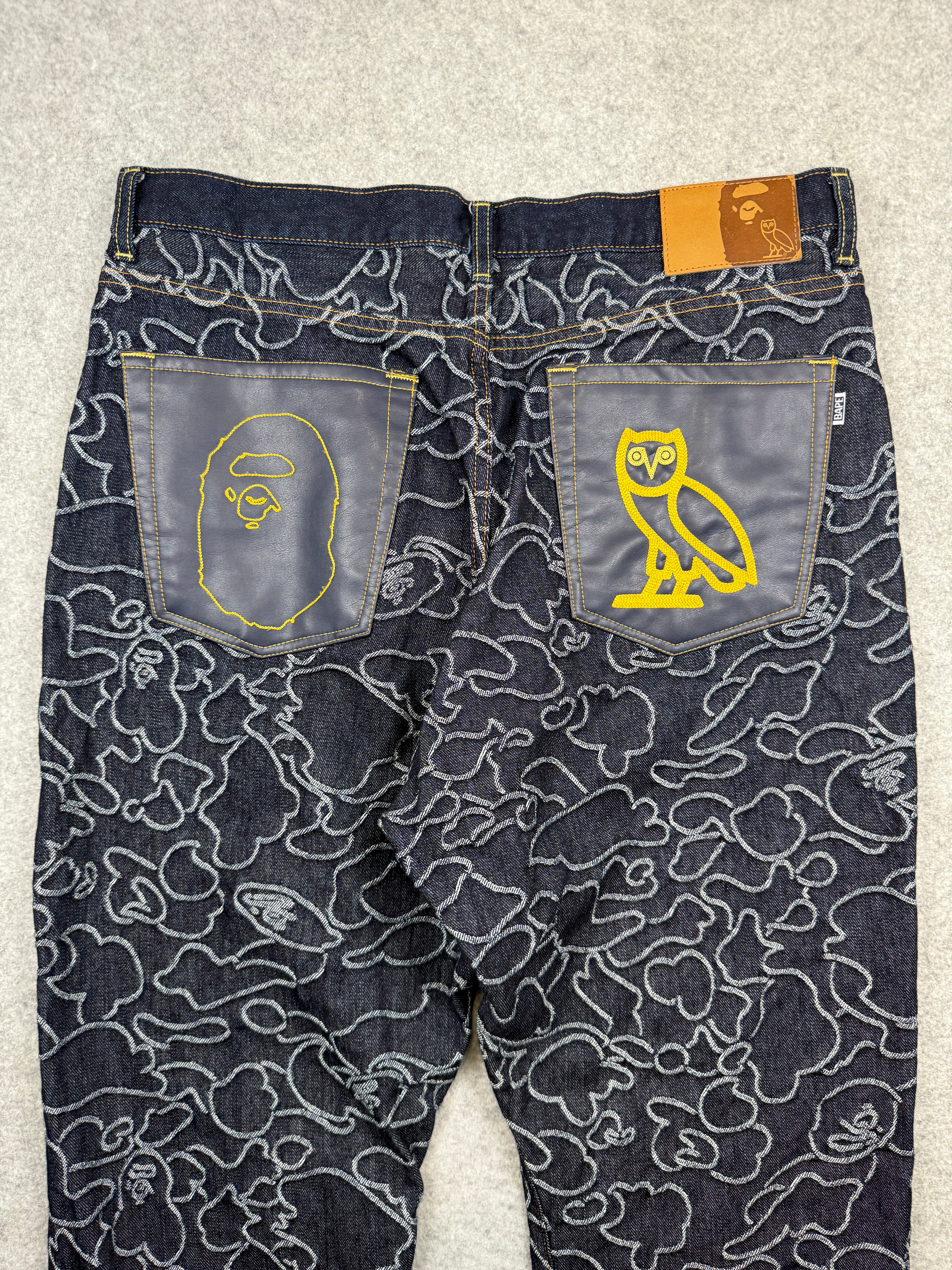 BAPE x OVO 1st Camo Jacquard Denim Pants (USED)