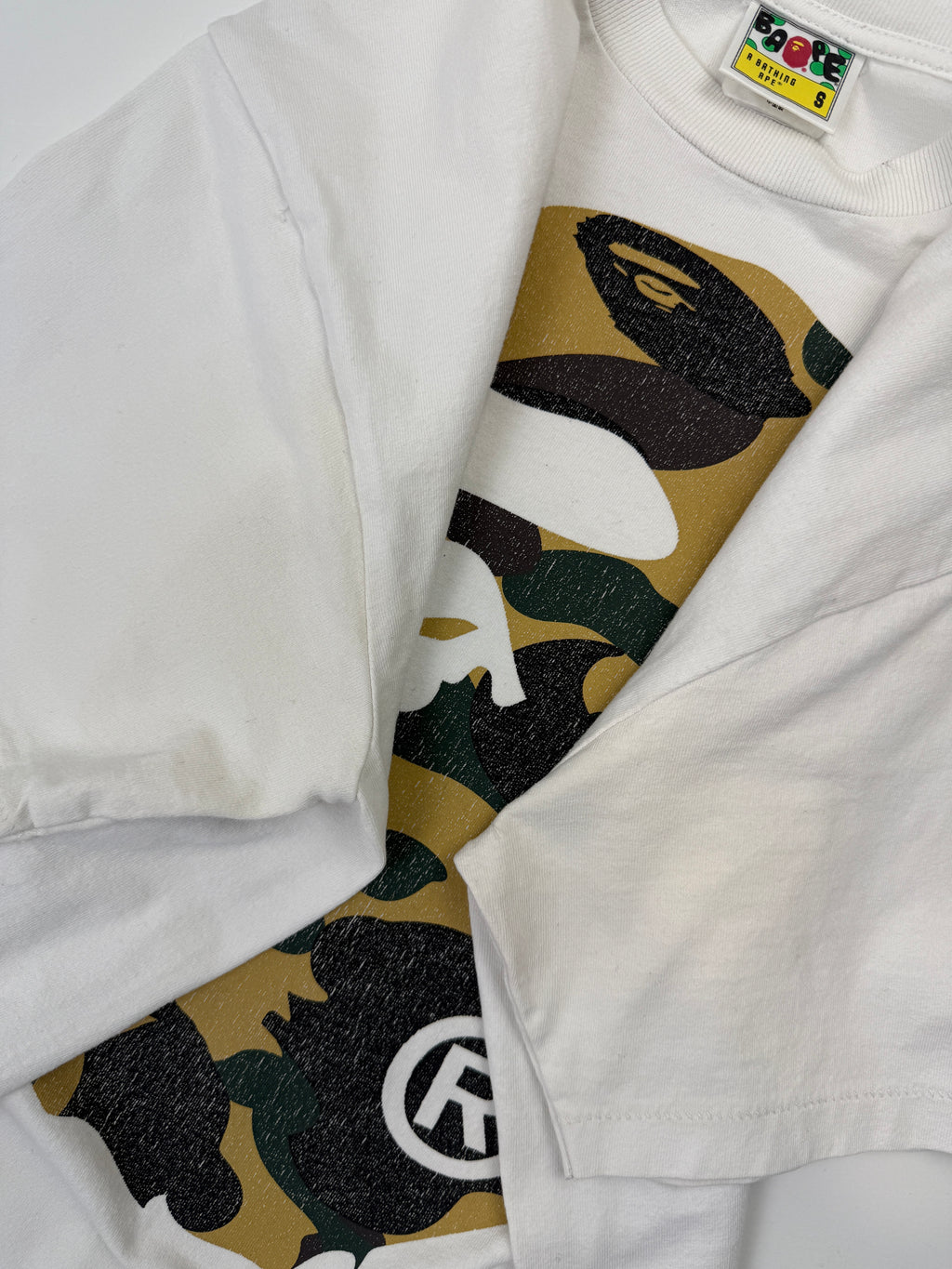 BAPE Camo Big Ape Head Tee White (USED)