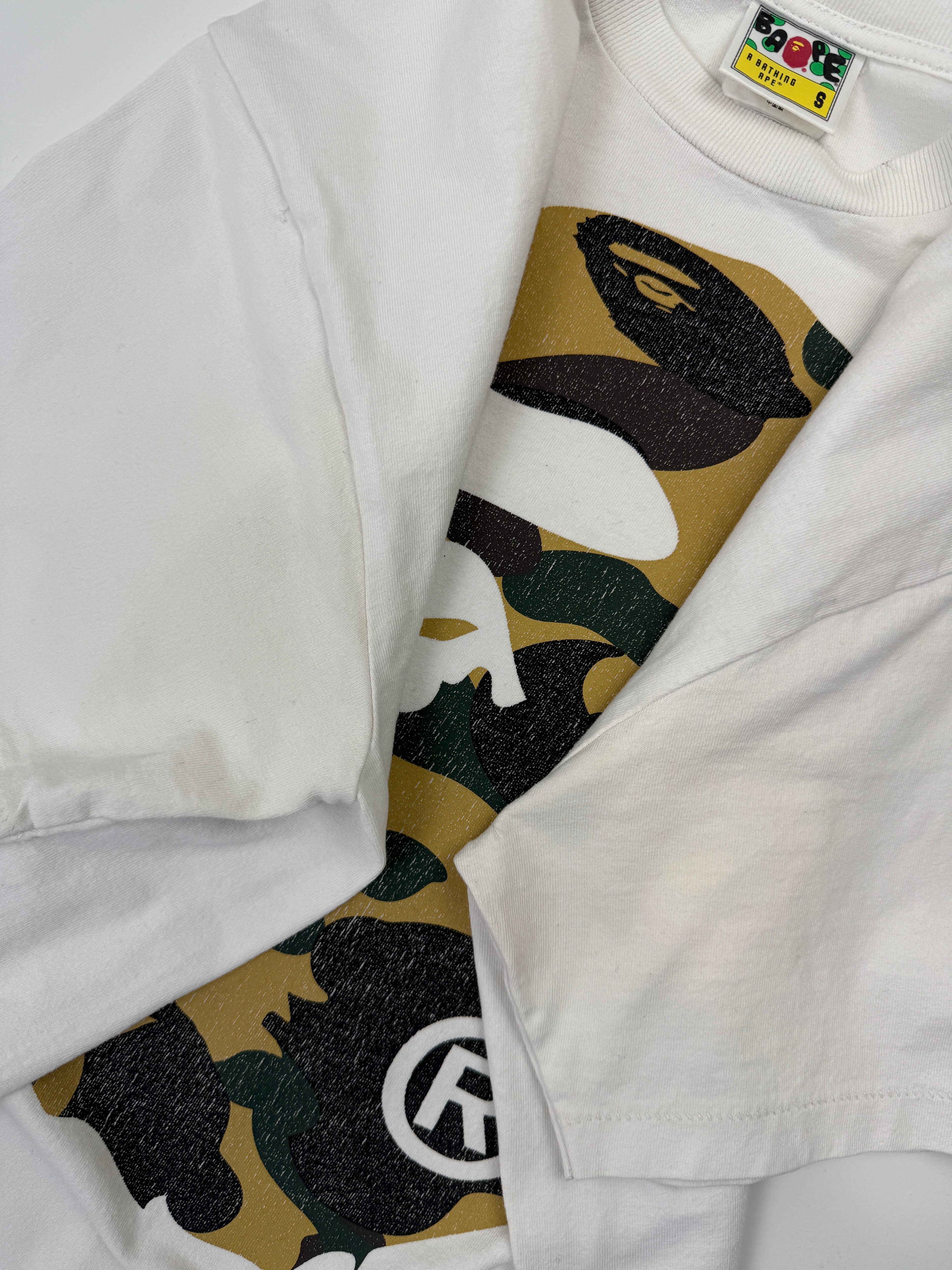 BAPE Camo Big Ape Head Tee White (USED)