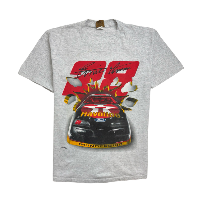 Vintage 90s Ernie Irvan Nascar Tee White