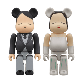 Medicom Bearbrick Wedding Series 2-Pack 100%