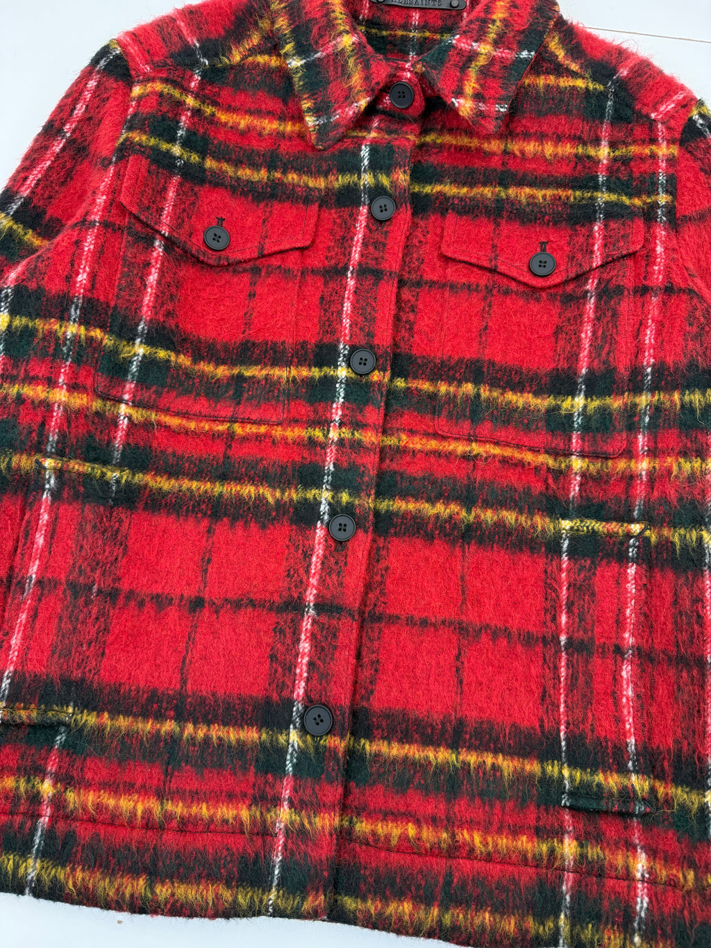 AllSaints Rosey Check Wool Jacket Red (USED)