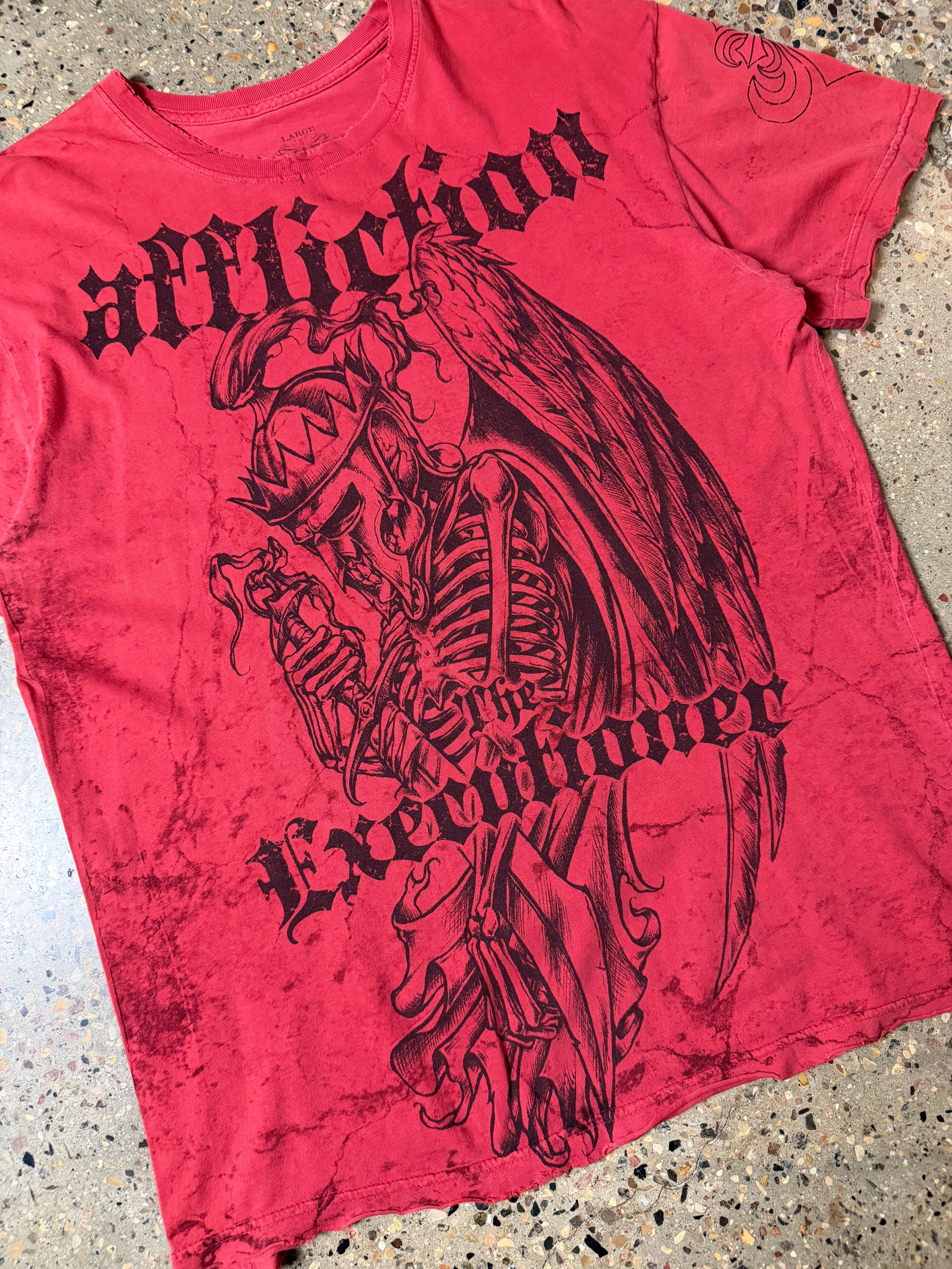 Y2K Affliction Tee Red