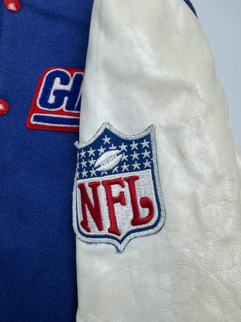 (L) Vintage New York Giants Lined Varsity Jacket Blue