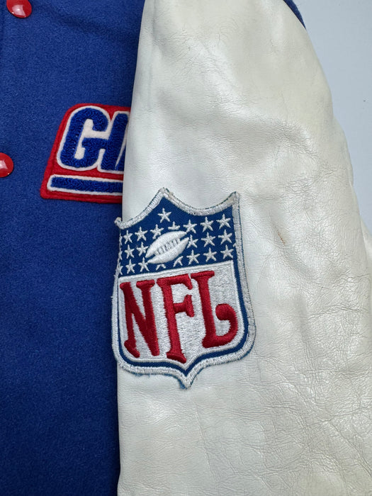 (L) Vintage New York Giants Lined Varsity Jacket Blue | Vitnage Clothing Store Canada