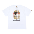 BAPE A Bathing Ape Check By Bathing Tee White