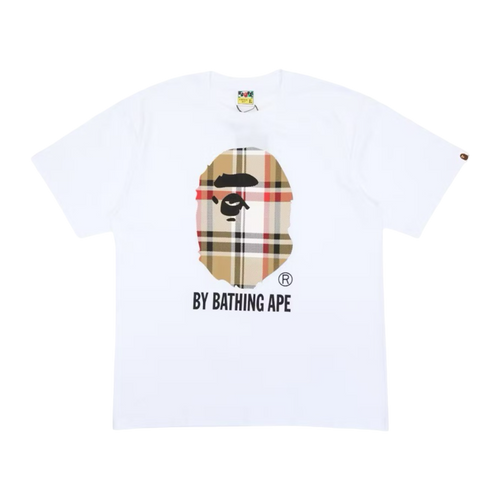BAPE A Bathing Ape Check By Bathing Tee White | Vintage Clothing Store Canada