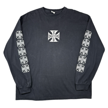 Vintage West Coast Choppers Cross Sleeve L/S Tee Black