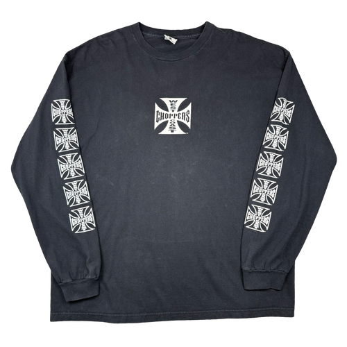 Vintage West Coast Choppers Cross Sleeve L/S Tee Black | Vintage Clothing Store Canada