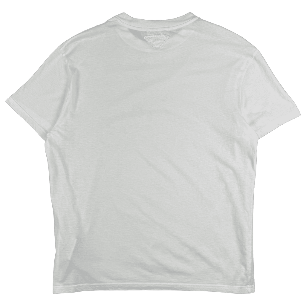 Prada Triangle Blank Logo Crew Tee White (USED)